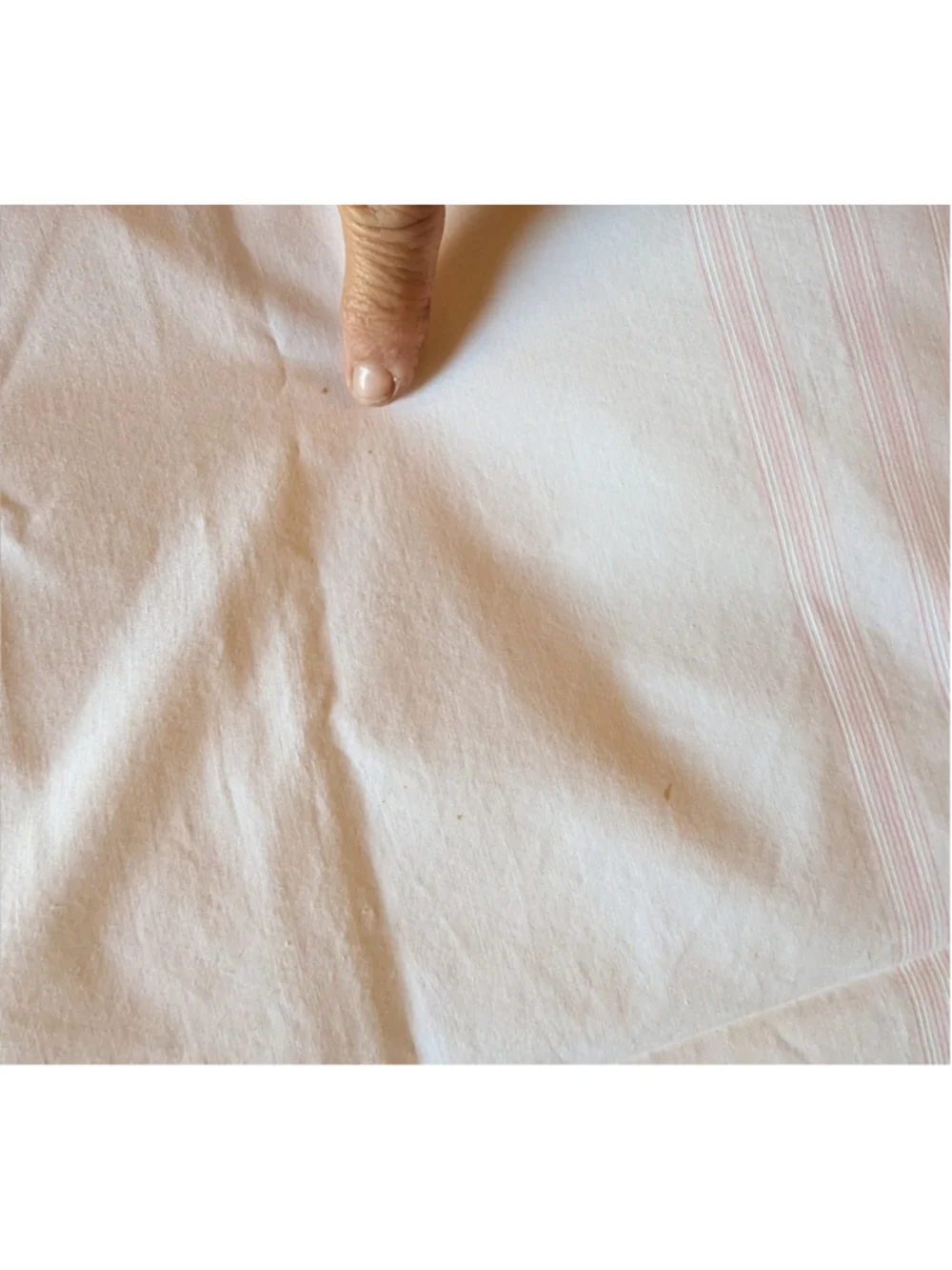 Vintage Tablecloth White Pink Plaid Dining Table Linen 42